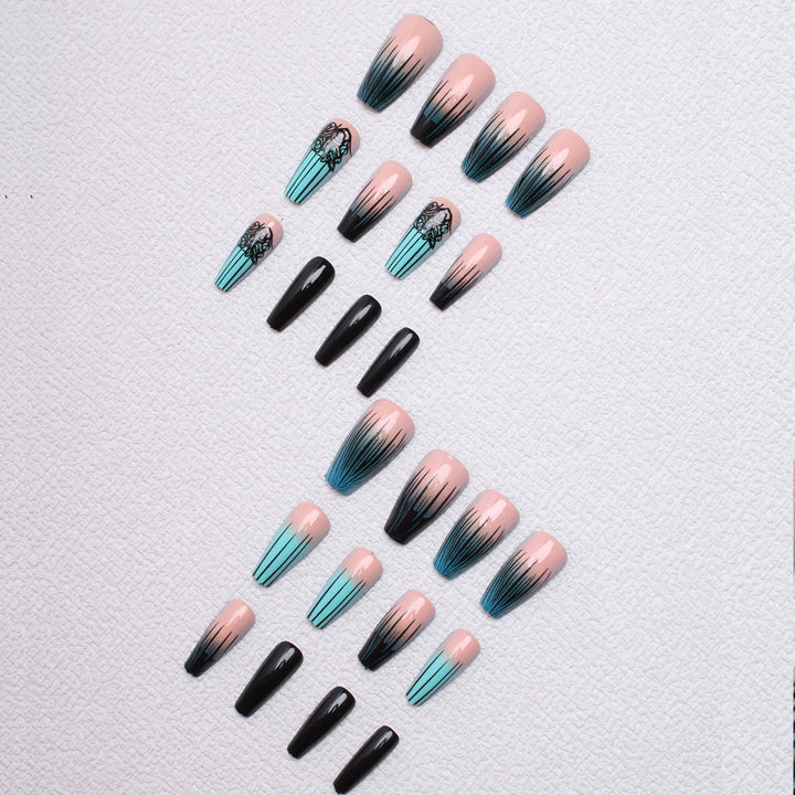 Ombre Gradient Nail Art Extensions Bowlift