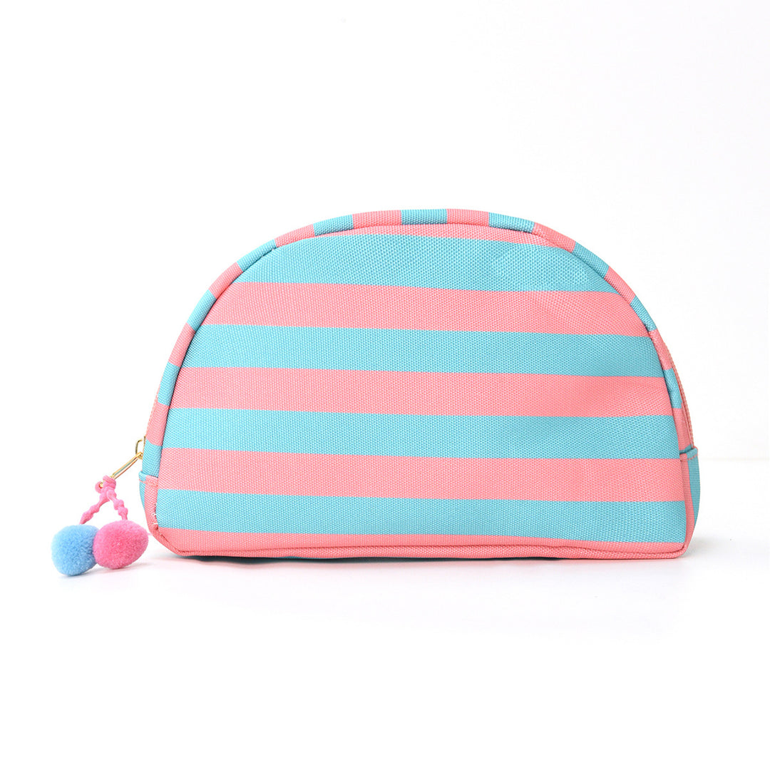Cosmetic bag with striking stripe pattern Bowlift
