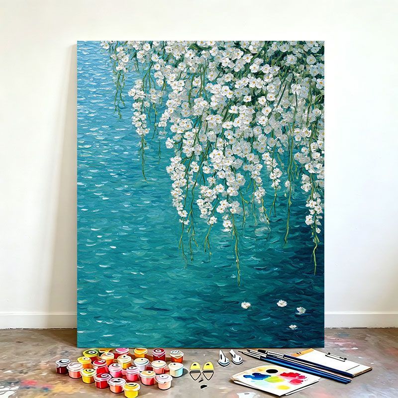 Floral-Inspired Scenic Canvas Art Print Bowlift
