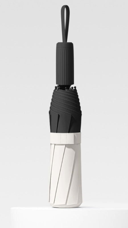 Ladies Automatic Folding Umbrella with Ergonomic Handle and Double-Layer Construction Bowlift