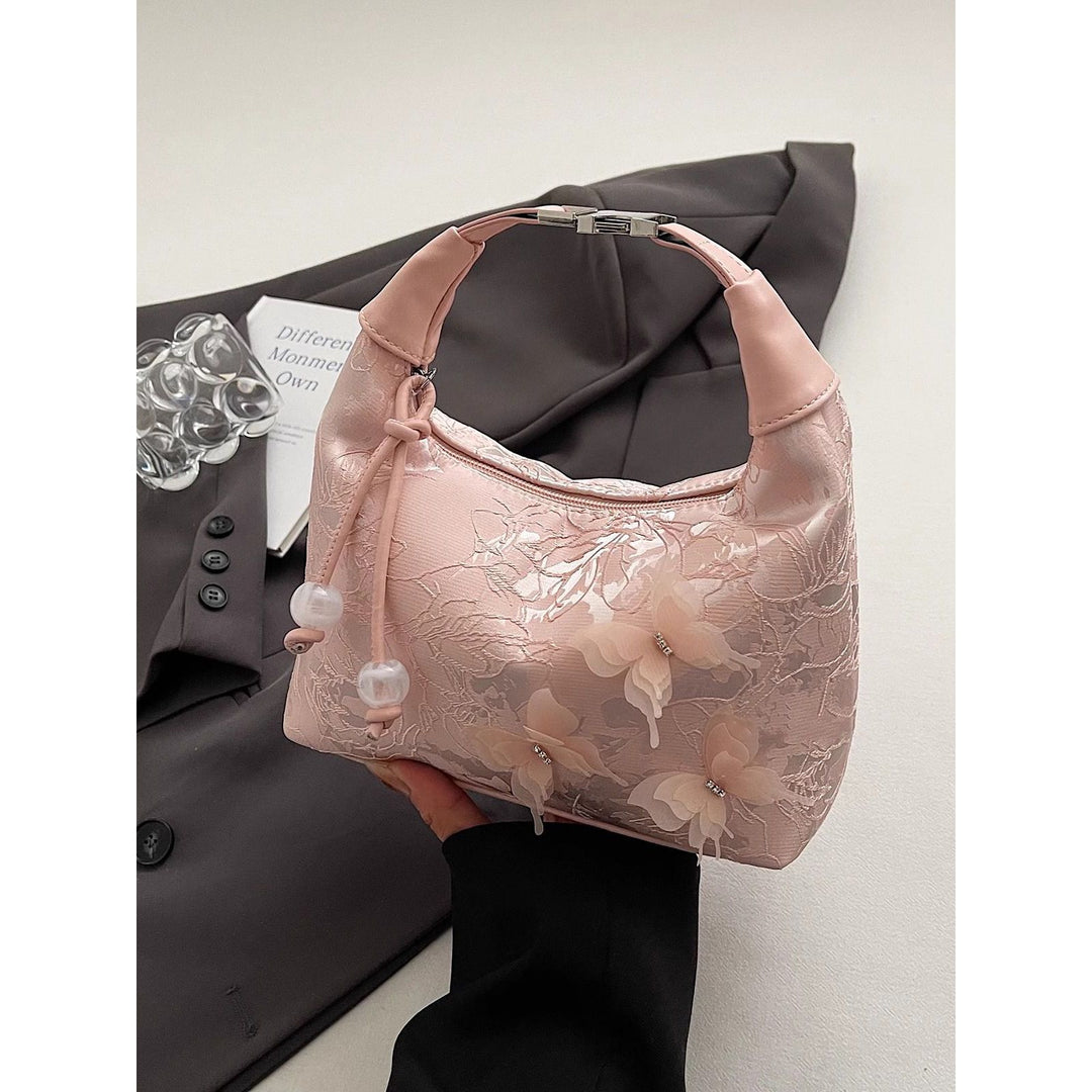 Floral Embellished Hobo Bag Bowlift