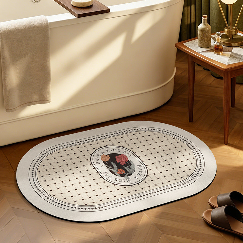 Botanical Design Bath Mat Bowlift