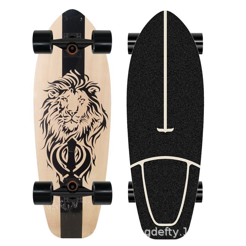 Artistic Lion Design Skateboard Bowlift
