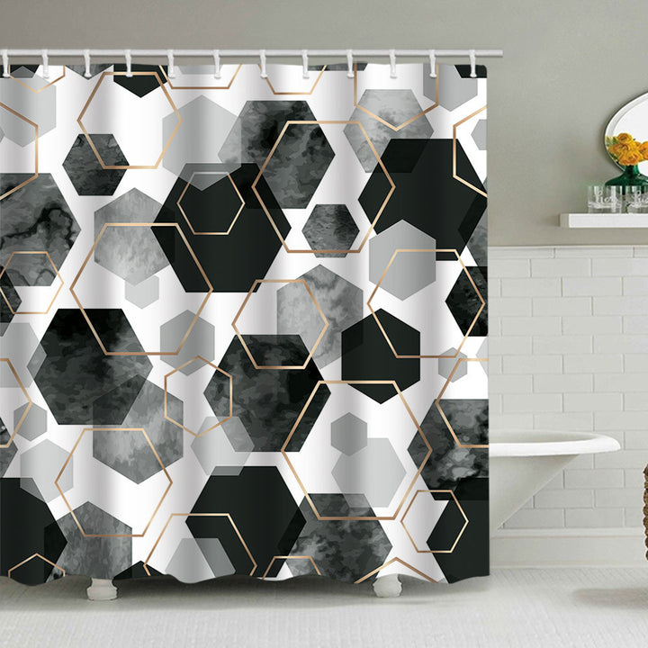 Geometric Motif Shower Curtain Bowlift