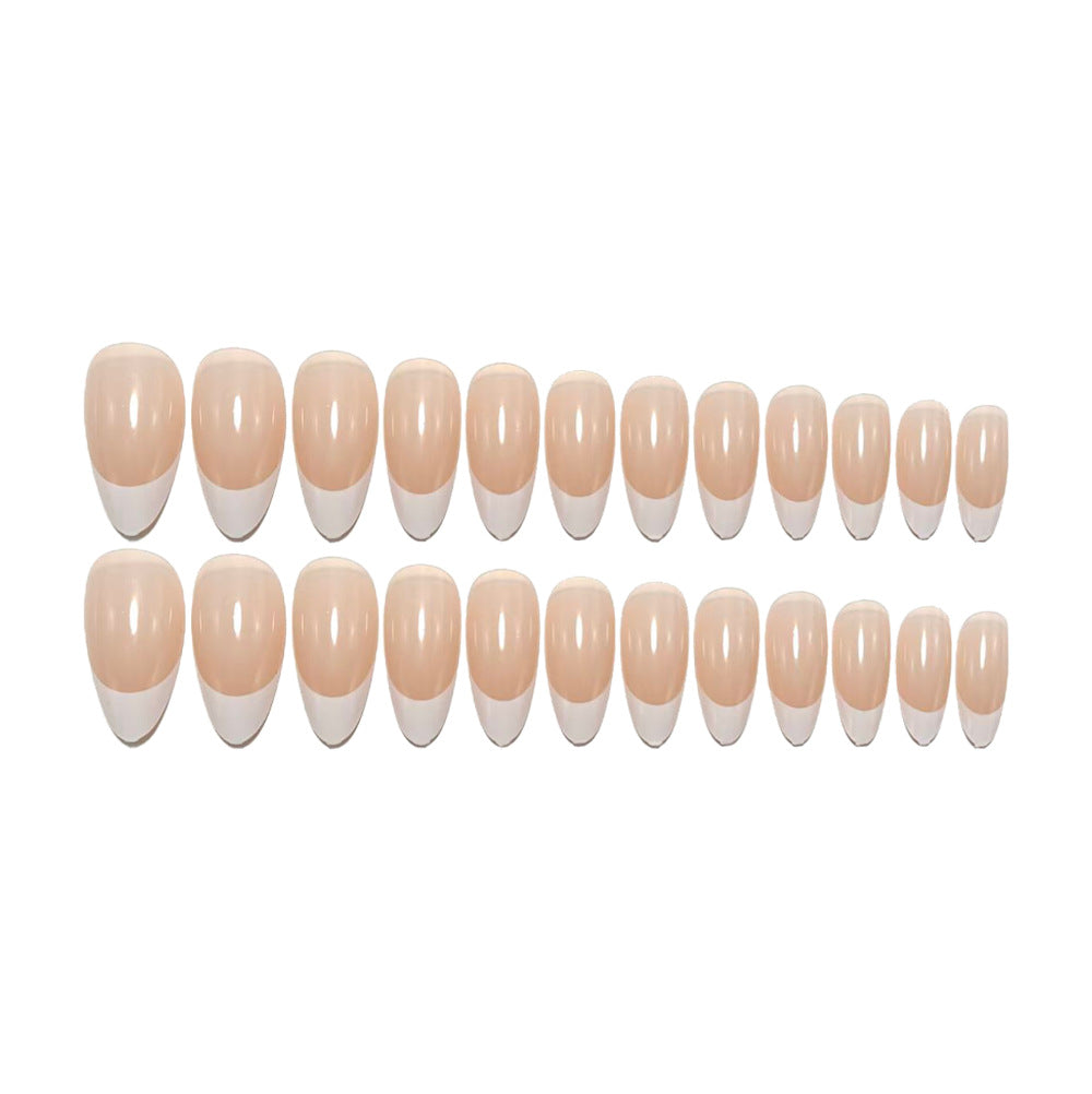 Artificial nails with elegant French style and classic design Bowlift
