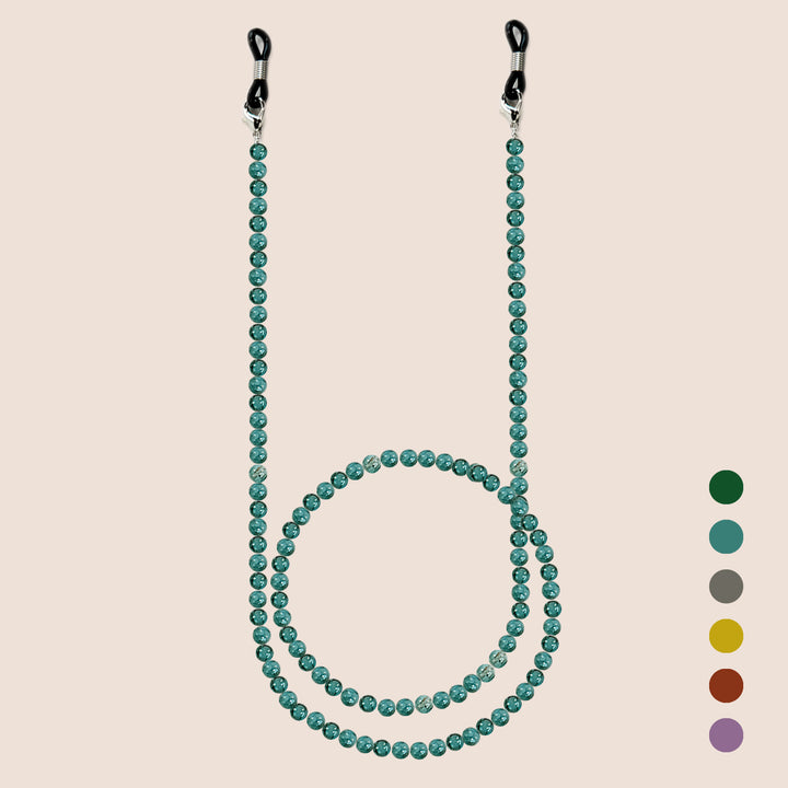 Natural Amethyst Beaded Eyewear Chain Bowlift
