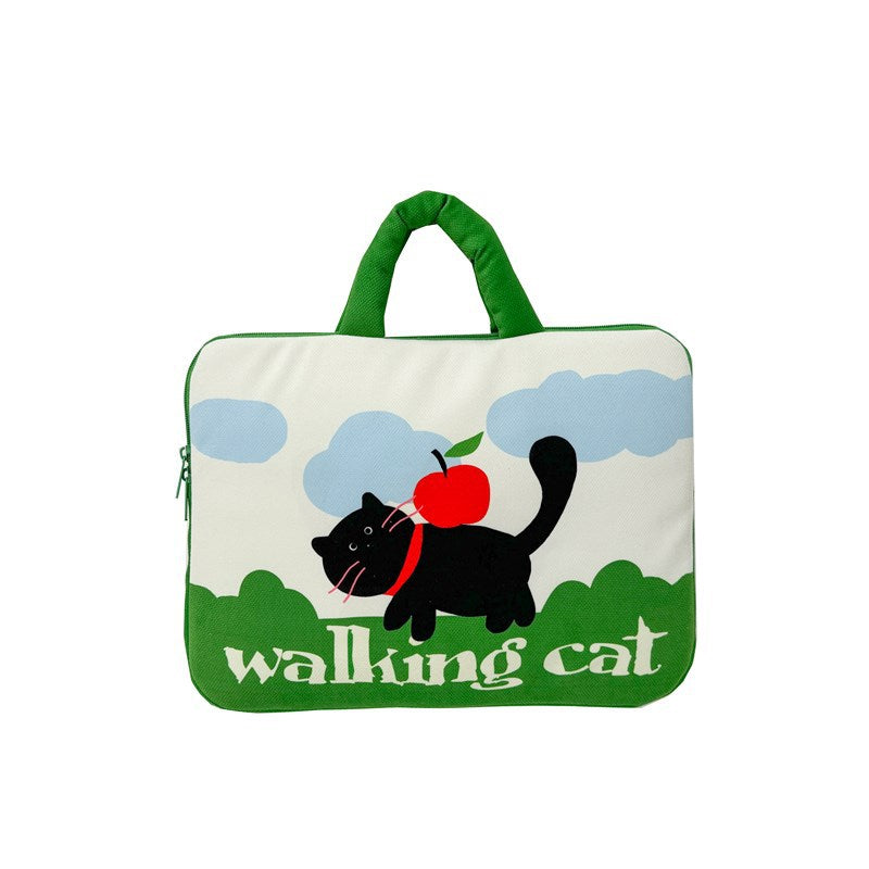 Laptop bag with creative cat pattern Bowlift