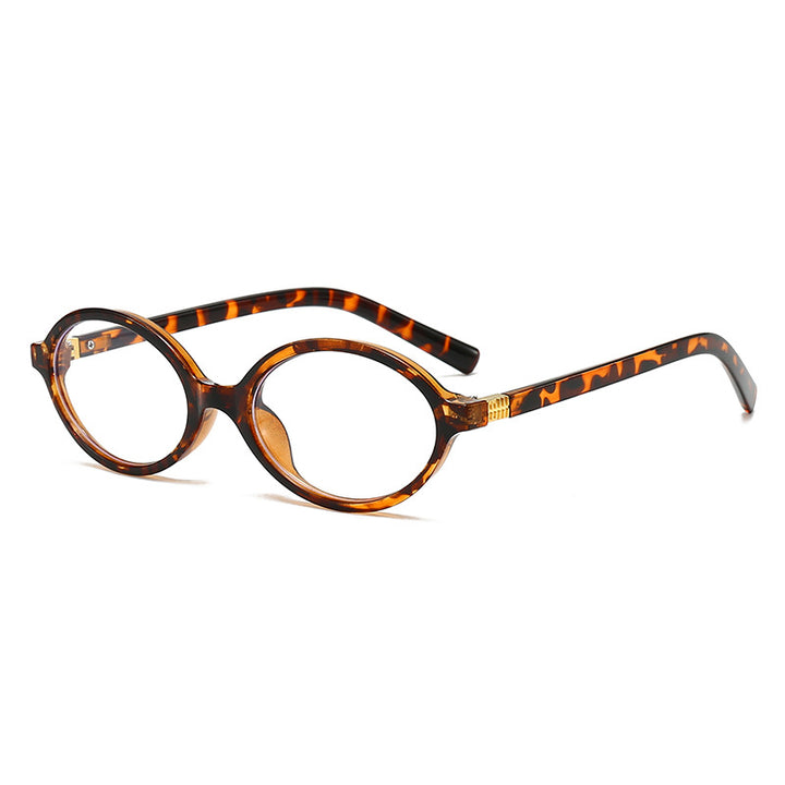 Women's fashionable oval glasses with golden accents Bowlift