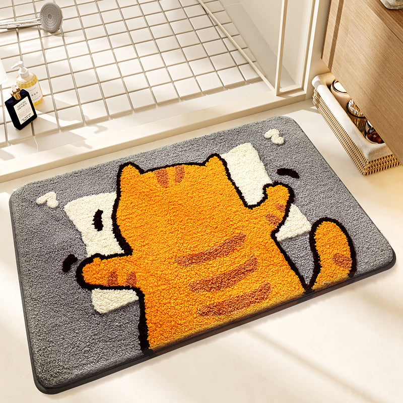 Plush Bunny-Themed Bath Mat Bowlift