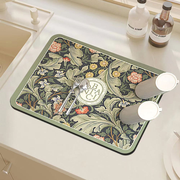Floral Decorative Kitchen Mat Bowlift