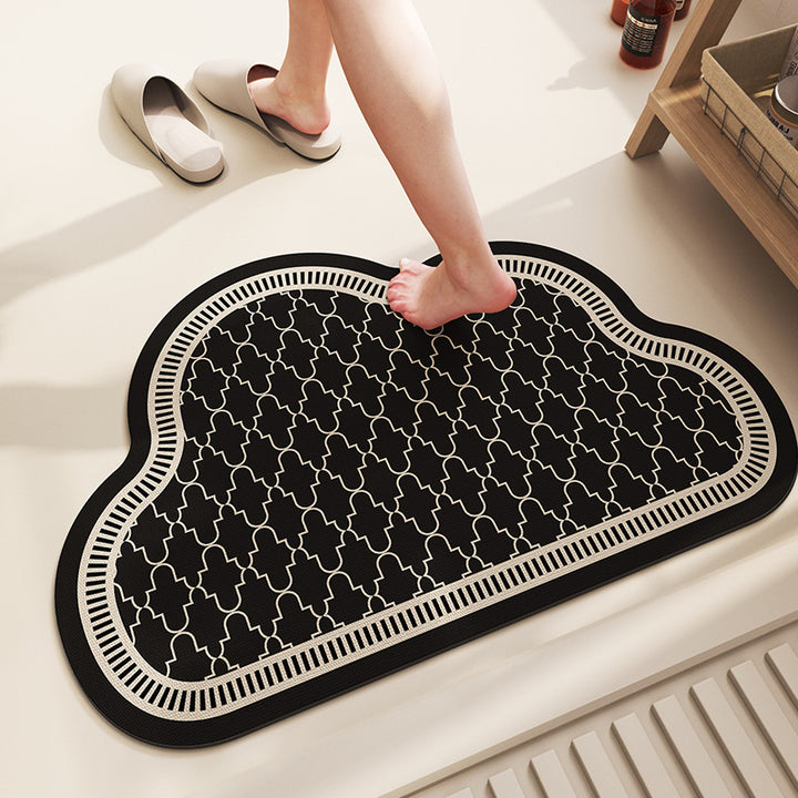 Soft Textured Cloud-Shaped Bath Mat Bowlift