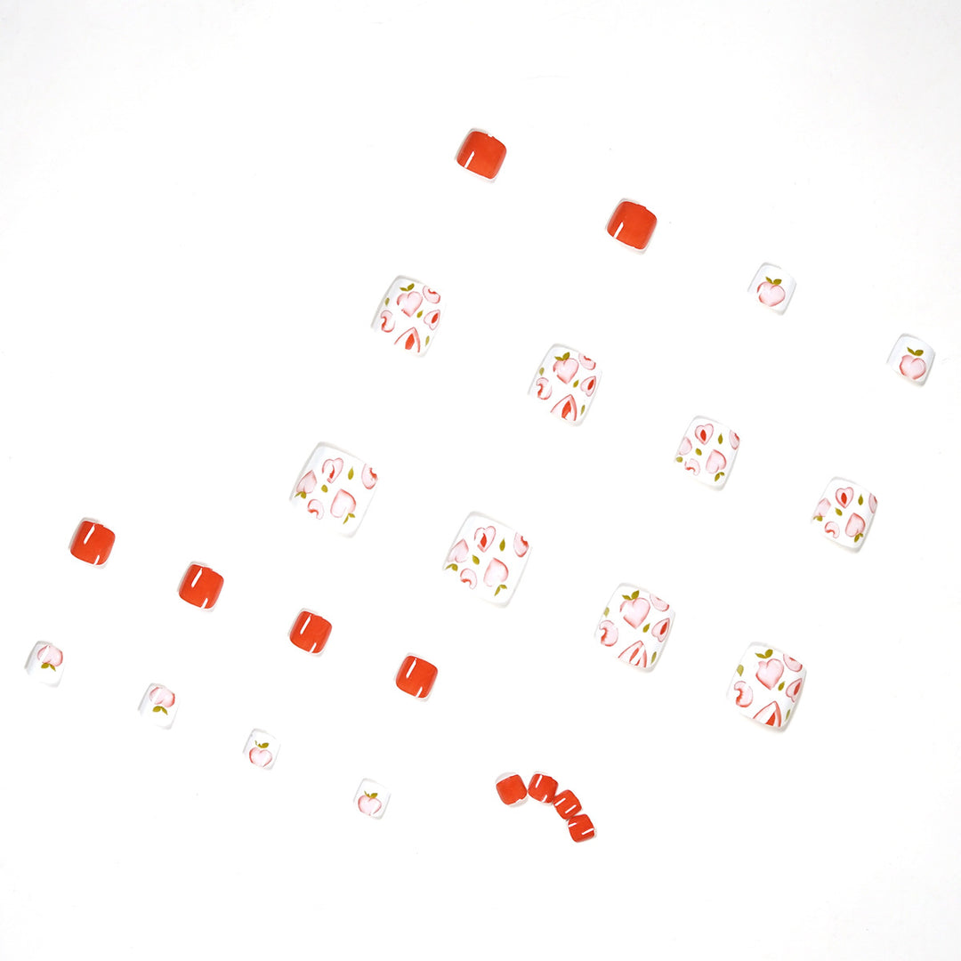 Artful toenail art with fruity design Bowlift