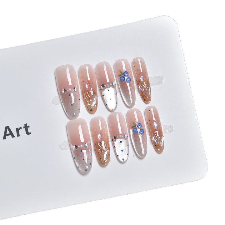 Decorative Glimmering Press-On Nail Art Set Bowlift