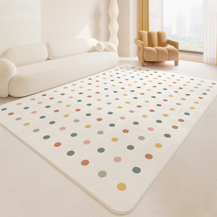 Round Rainbow-Themed Area Rug Bowlift