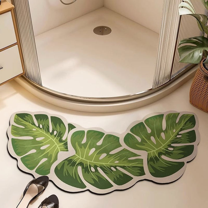 Leaf-Shaped Decorative Bath Mat