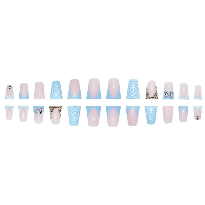 Decorative Star and Swirl Nail Art Extensions Bowlift
