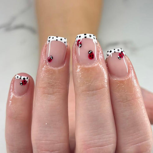 Nail art with cute ladybug designs Bowlift