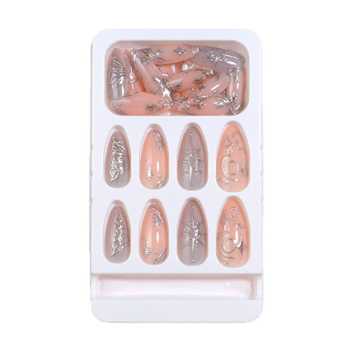 Decorative Galaxy-Inspired Press-On Nail Art Bowlift