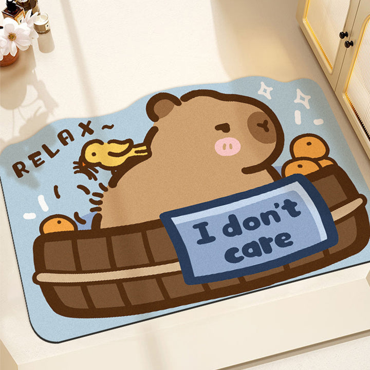 Cartoon-Themed Bathroom Mat