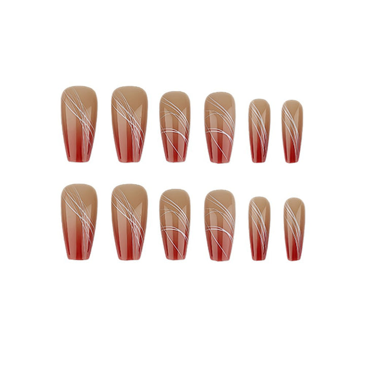 Artificial nails with modern geometric designs Bowlift