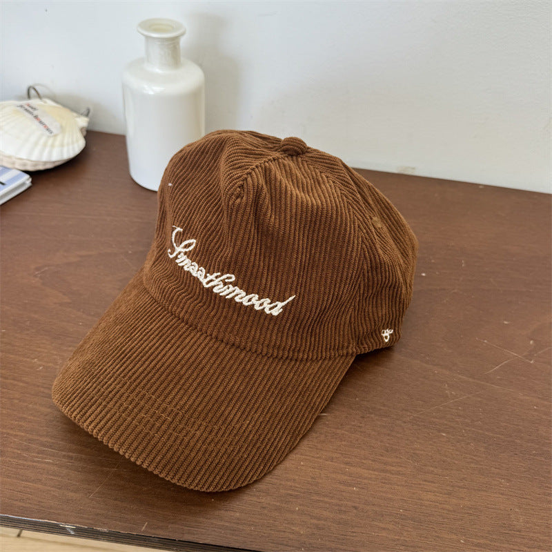 Women's Velvety Textured Baseball Cap Bowlift