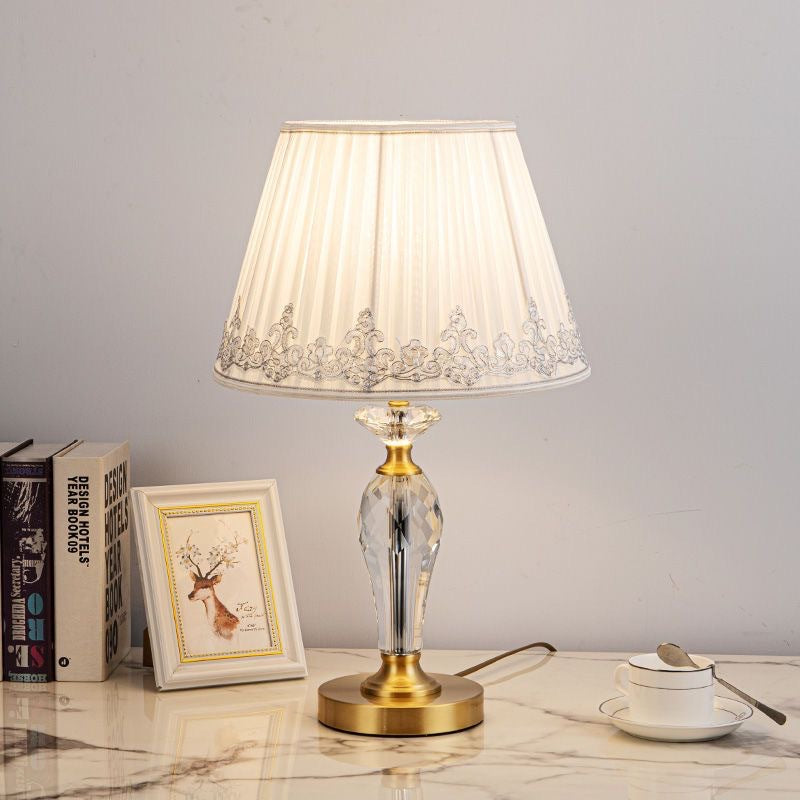Elegant Crystal Base Table Lamp