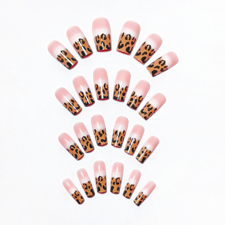 Designer Leopard Print Nail Art Bowlift