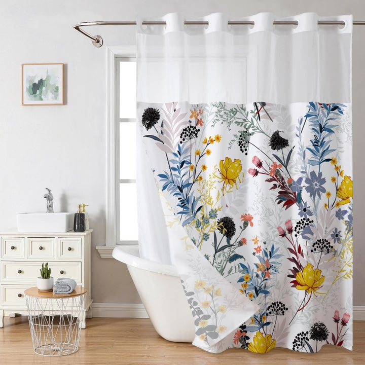 Artistic Floral Shower Curtain Bowlift