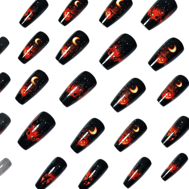 Halloween-Themed Glow-in-the-Dark Nail Art Bowlift