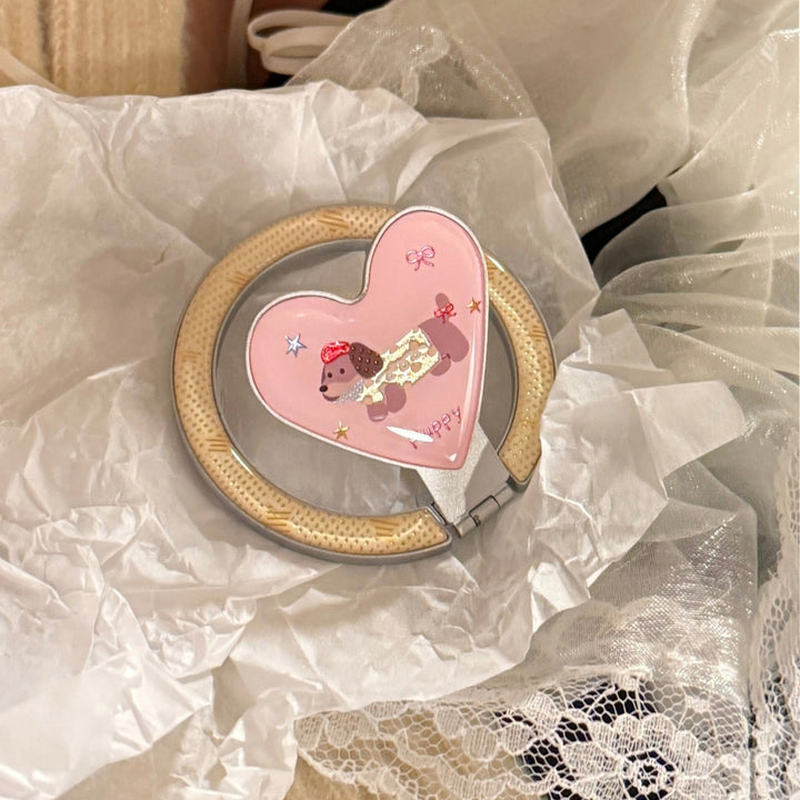 Heart-shaped hand mirror Bowlift