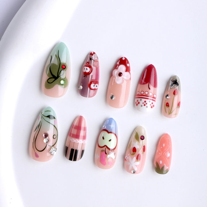 Artificial nails with creative designs and unique patterns Bowlift