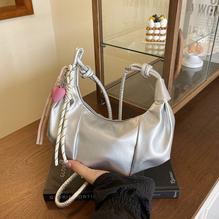 Stylish Leather Hobo Handbag Bowlift