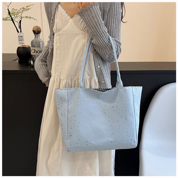 Stylish Star-Patterned Tote Bag Bowlift