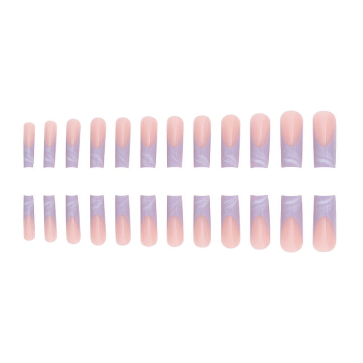 Long Acrylic Press-On Nail Set with Ombre Effect Bowlift