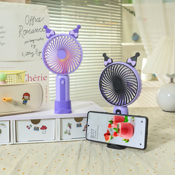 Ladies Portable Hand Fan with USB Connection and LED Lighting Bowlift