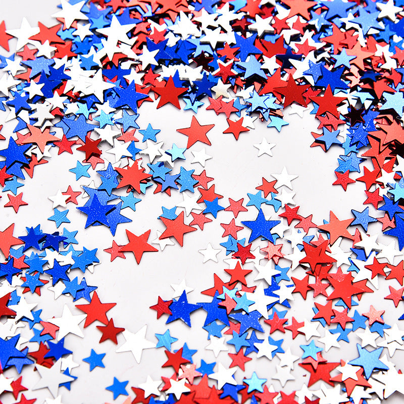 Unisex nan shiny star confetti mix in various sizes made of metallic foil for table decoration Bowlift