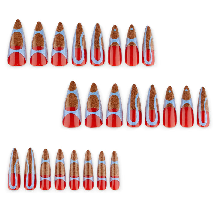 Artificial Nails in Modern, Geometric Design Bowlift