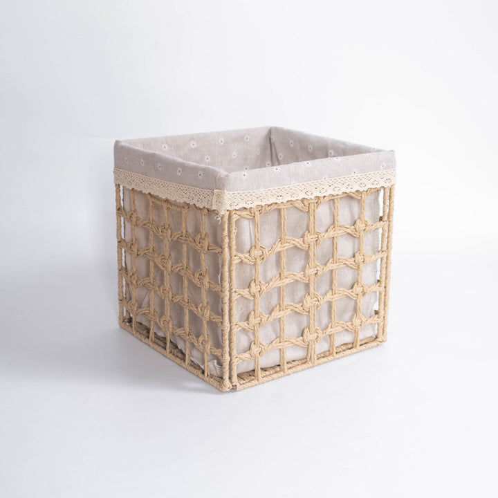 Rectangular Natural Fiber Storage Basket Bowlift