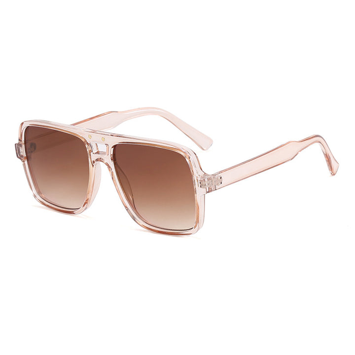 Women's square oversized sunglasses with trendy transparent frame Bowlift