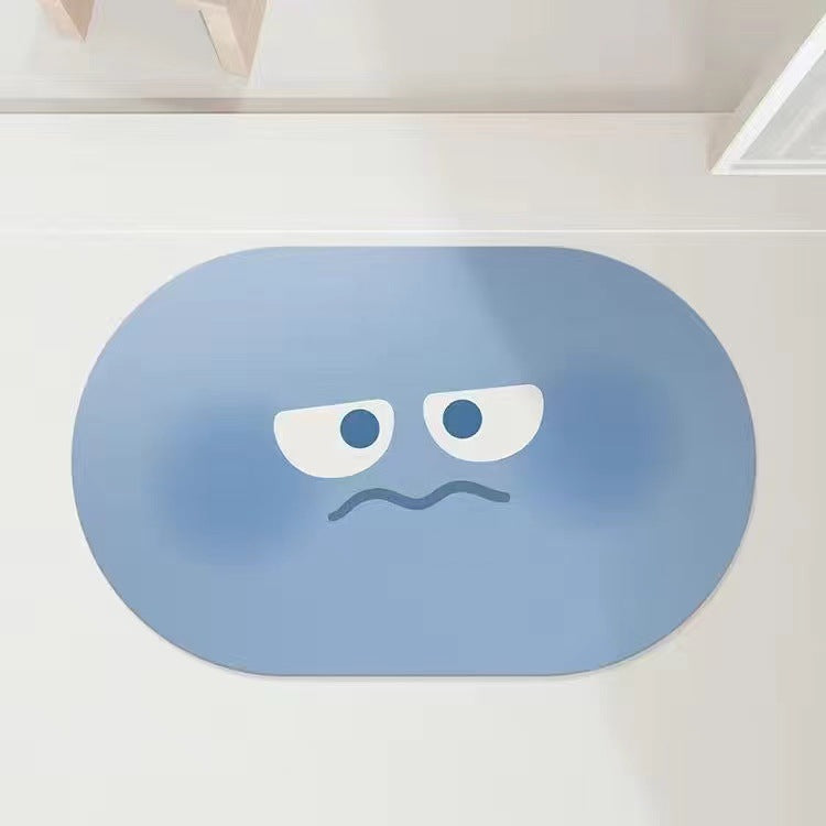 Playful Cartoon-Themed Floor Mat