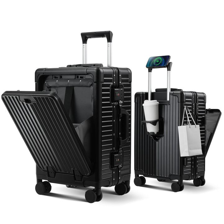 Unisex Smart Hard Shell Travel Suitcase Bowlift