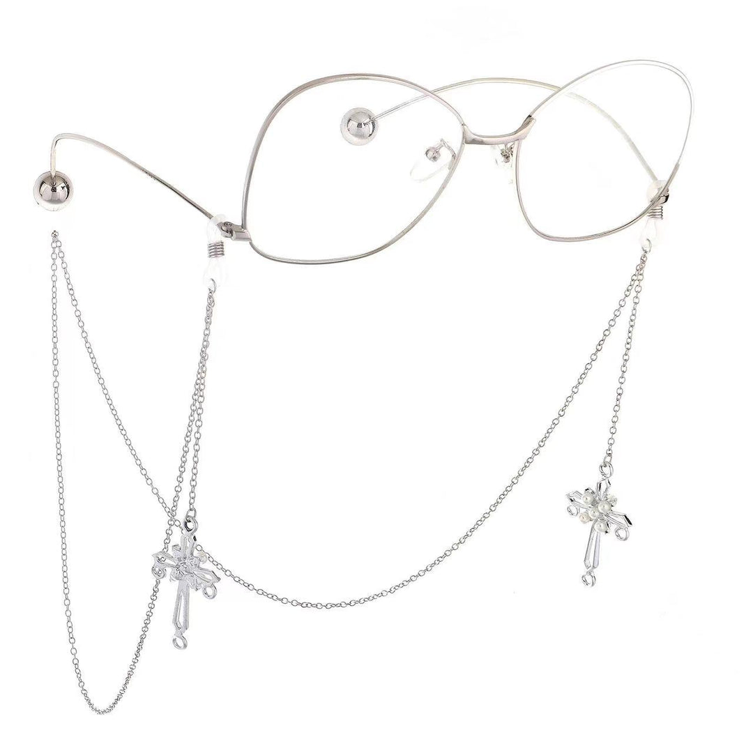 Cross Pendant Chain Earrings Bowlift