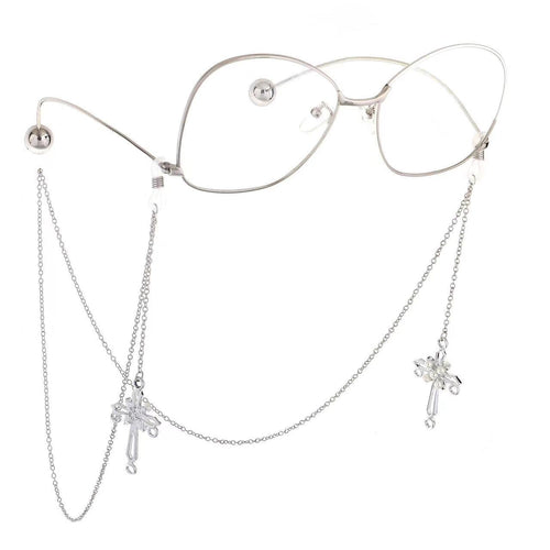 Cross Pendant Chain Earrings Bowlift
