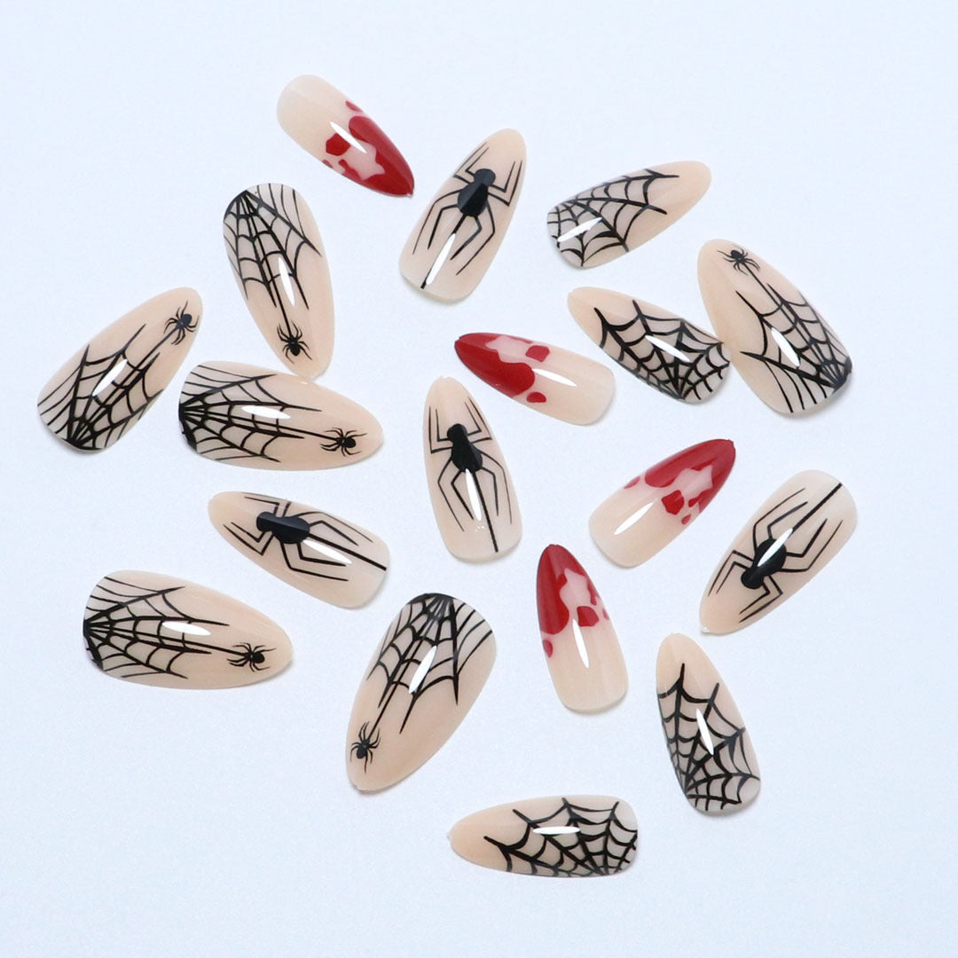 Halloween-Themed Artistic Press-On Nail Set Bowlift