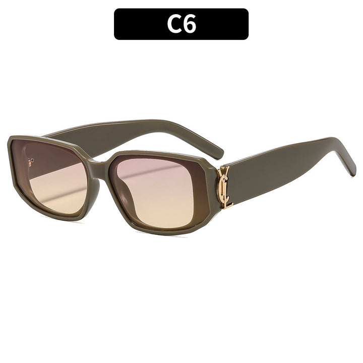 Vintage-Inspired Angular Frame Sunglasses