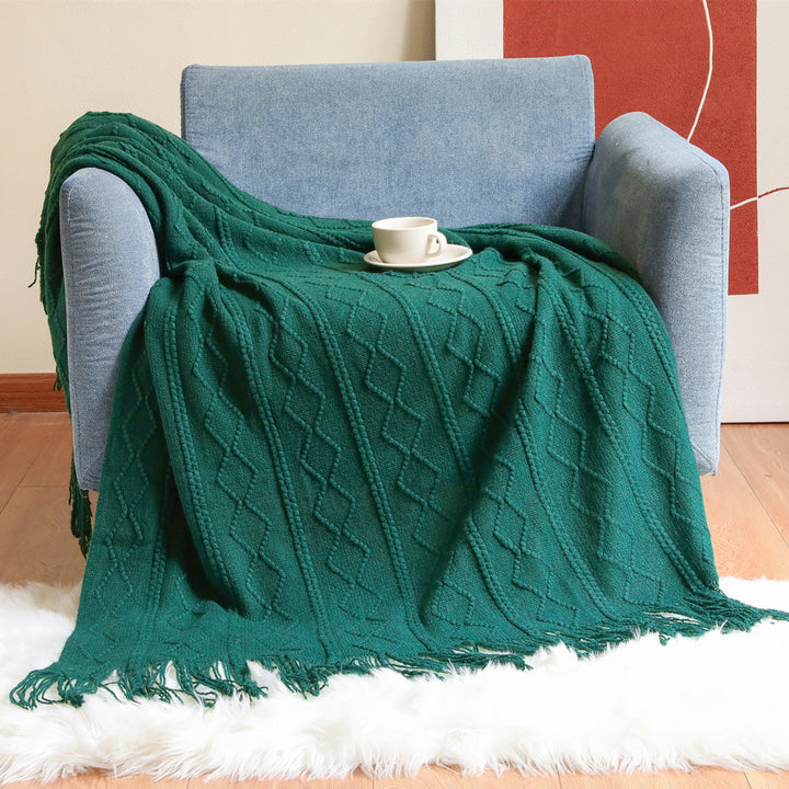 Cozy Knitted Throw Blanket