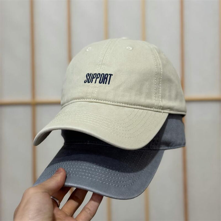 Men's Supportive Embroidered Cotton Baseball Cap Bowlift