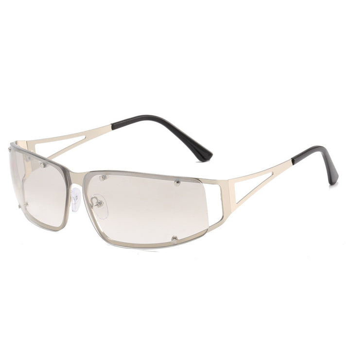 Women's fashionable sunglasses with futuristic design and exquisite metal frame Bowlift