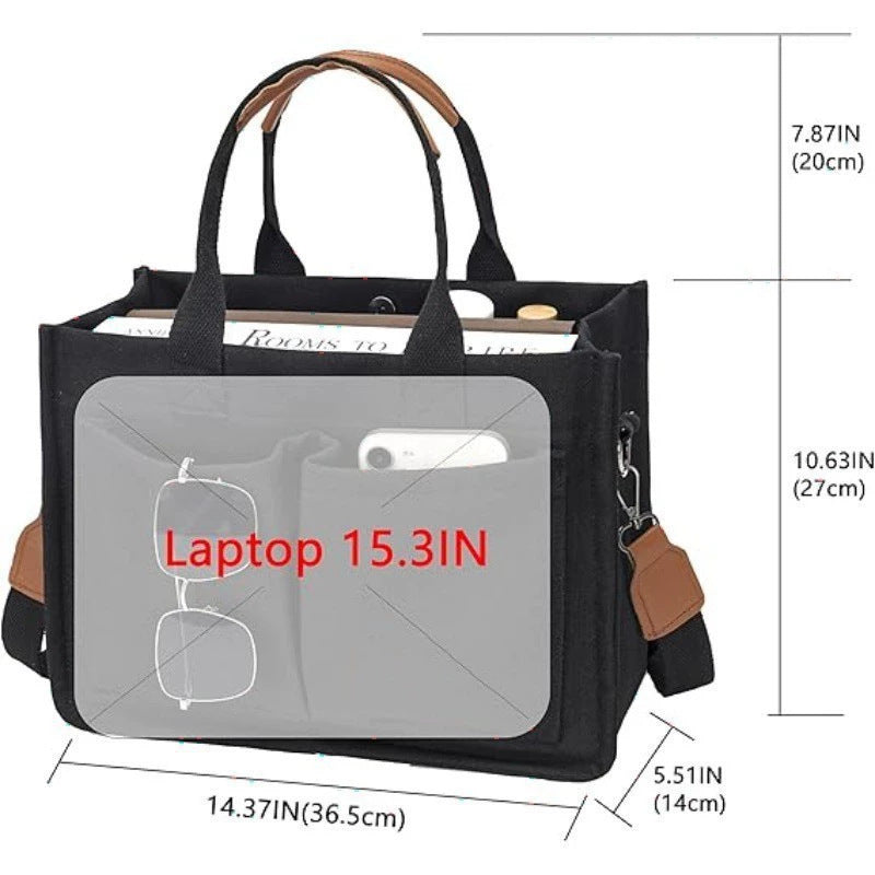 Multifunctional tote bag with numerous interior compartments Bowlift