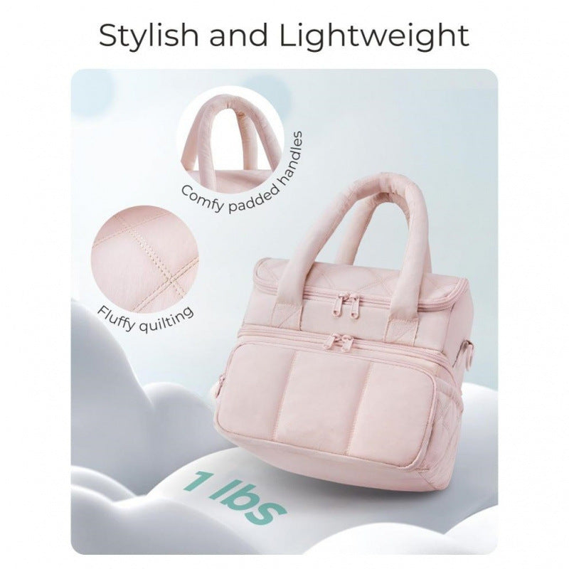 Stylish cosmetic travel bag with multiple compartments Bowlift